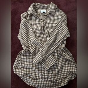 American Eagle Outfitters Brown Plaid Shirt
